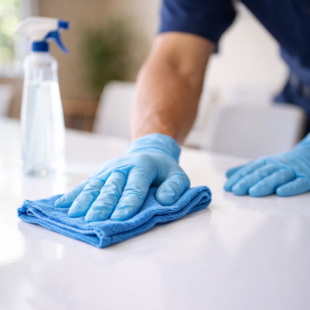 丁寧な拭き掃除